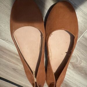 Mi Brown Suede Ballet Flats